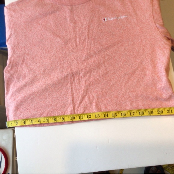 Champion Heathered Pink CropTop Tee - Picture 5 of 9